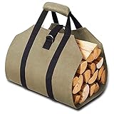 liushop Holzkörbe Tragbare Brennholz Träger Einkaufstasche Kamin Holzhalter Große Lagerabdeckung Tragen Aufbewahrungstasche Holz Seg