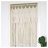 Oriental riverkit Macrame Wandbehang Tapisserie, Boho Macrame Vorhänge Fenstervorhang Türvorhänge, Baumwolle Gewebt Wand Dekoration, Für Wohnzimmer Schlafzimmer Hochzeitsfeier (85 * 210cm)