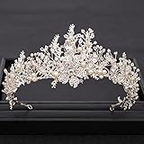 lvsenlin Hochzeit Krone Gold Silber Farbe Strass Kristall Diadem Königin Kronprinzessin Tiaras Braut Haarschmuck Party Haarschmuck
