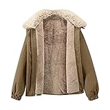 ZZENOR Winterjacke Damen Daunenjacke Wintermantel mit Polar Fleece Gefüttert, Frauen Baumwolle Kurz Jacke Daunenmantel Winter Warme Steppjacke Mit Pelzkragen Reißverschluss Übergangsjack