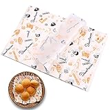 Lvjkes Wachspapier, Bienenwachstücher, 100 Stück Backpapier wasserdicht ölbeständig anti-klebrig umweltfreundlich zum Backen von Kuchen B