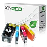 4 Kineco Tintenpatronen kompatibel mit HP 920 XL 920XL für HP OfficeJet 7500A e-All-in-one, OfficeJet 7000, OfficeJet 6500A Plus, OfficeJet 6000 Wireless - Schwarz 55ml, Color jue 17