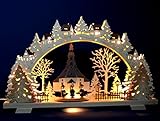 3D LED Schwibbogen Seiffener Kirche & Kurrende Handarbeit Erzgebirge Seiffen Lichterbogen für W