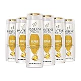 Pantene Pro-V Repair & Care Shampoo Für Geschädigtes Haar, 6er Pack (6 x 300 ml), Haarpflege Trockenes Haar, Shampoo Damen, Haarpflege Für Trockene Haare, Haarpflege Glanz, Ohne Silikon, Beauty