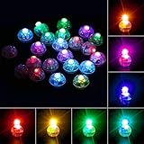 Richaa 100 Stück Mini Led Ballonlichter, Runde Led Ballons Lichter Bunte Blinkende Party Licht für Papierlaterne Hochzeit Neujahr Geburtstag Halloween Weihnachtsfest Dek