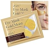 ZOZU Augenmaske, goldfarbene feuchte Augenmasken für dunkle Augenringe, Anti-Falten-Behandlung, Gel-Pads, Augenmaske für geschwollene Augen, Hautpflege, feuchtigkeitsspendend, 5