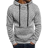 JELLYB Sportshirt Herren Urban Regular Fit Herren Jacke Herbst Winter Einfarbig Mit Kapuze Männer Mantel Täglich Casual All-Match Herren Long