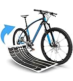 Blackshell® Fahrrad Schutzfolie - starker Rahmenschutz für z.B. Trekkingrad, MTB, Rennrad oder E-Bike - 24-teilig in Carbon Schwarz - Steinschlagschutz-S