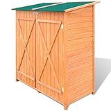 pedkit Holz Gerätehaus Garten Schrank aus Holz, Geräteschuppen Geräteschrank 138 x 65,5 x 160 cm (L x B x H) Mit Verriegelung