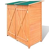 pedkit Holz Gerätehaus Garten Schrank aus Holz, Geräteschuppen Geräteschrank 138 x 65,5 x 160 cm (L x B x H) Mit Verriegelung