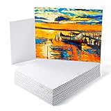 GC QUILL Keilrahmen mit Leinwand Set, 14 teilige 20x25cm Akademie Maltuch aus 100% Baumwolle vorgrundierte Leinwand zum Bemalen für Öl- und Acrylfarben, Künstler, Anfäng