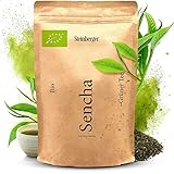 Bio Sencha Grüntee fein-herb aromatischer Geschmack | Sencha der ideale Kaffee-Ersatz | Grüner Tee Bio 250g ohne Zusatzstoffe im wiederverschließbaren Aromapack