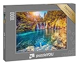 puzzleYOU: Puzzle 1000 Teile „Nationalpark Plitvicer Seen, Kroatien“ – aus der Puzzle-Kollektion Natur, Landschaft, Flüsse & S