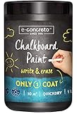 e-concreto Tafelfarbe 1L Schwarz + Kreide | Tafellack | Schultafellack