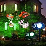 ZBM - ZBM Projektor-LED-Licht, Laser-Licht LED-Projektor-Lampe Weihnachten Halloween Neujahr Ostern Geburtstag LED Projektionslampe 12/16 Motive Mit Wasserwelleneffekt Wasserdicht IP44 Projektor W