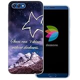 dessana Sprüche Grafik transparente Silikon TPU Schutzhülle 0,7mm dünne Handy Tasche Soft Case für Huawei Honor View 10 Stars Can't S