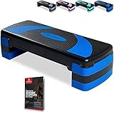 arteesol Stepper, Aerobic Steppbrett Stepper Step Bench, Höhenverstellbarer Stepper mit 3 Stufen (10/15/20CM) Fitness Workouts, Kompaktes Trainingsgerät für Zuhause, Step Brett, Fitnessboard 78x28