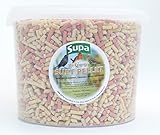 Supa Gemischte Talg-Pellets für Wildvögel, 3-Liter-Eimer, energiereiches Leckerli für Gartenvögel, lockt mehr Vögel in Ihren Garten, hochwertiges Wildvog