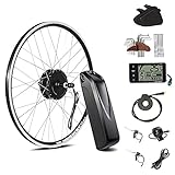 SEASON 26 Zoll E-Bike Conversion Kit, Umbausatz Hinterrad Freilauf mit Li-ion Akku 36V12.5AH und 36V350W Elektrofahrräder Hub M