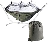 Semptec Urban Survival Technology Hammock: 2er-Set Hängematte aus Fallschirmseide mit Moskitonetz (Hängematte mit Fliegennetz)