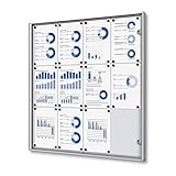 Schaukasten 12x A4 Alu silber Infokasten magnetisch Innen 12xA4 Schauk