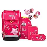 ergobag Cubo Schulranzen, Set 5-TLG. 19 Liter CinBärella 004- Pink