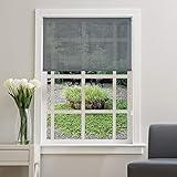 DecoWindow Sonnenschutzrollos mit Kordel, halbtransparent, 99 cm B x 213 cm L, grau), Polyester-Mischung, wasserdicht, lichtfilternd, nicht verdunkelnd, einfach anzubringen, für Zuhause und Bü