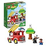 LEGO 10901 DUPLO Feuerwehrauto, Feuerwehr Spielzeug für Kleinkinder im Alter von 2 - 5 Jahren mit Licht & G