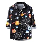 Bestyyo Herren-Ethno-Stil, hawaiianisch, locker, langärmlig, hemdblusenoberteile 376y Outfit Kenn' da 'ne abkürzung Two Tone Honeycomb slimhemd -v 2-Pack kariert, 32286, türkis Moto Neoprene ls S