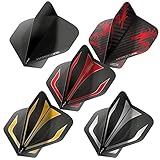 RED DRAGON Hardcore Assorted Auswahlpackung Extra Dicke Standard Dart Flights - Sätze pro Packung (15 Dart Flights insgesamt)