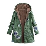 Winterjacke Damen Lang Übergangsjacke Hooded Winterparka Nachhaltige Funktionsmäntel Gemütliche Plüschmantel Baggy Übergroße Longblusen Reißverschluss Outdoorjack