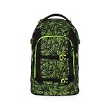 satch Pack Green Bermuda, ergonomischer Schulrucksack, 30 Liter, Organisationstalent, Schwarz/Grü