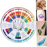 Tsikuxm Farbrad-Papier-Mix-Karten-chromatische Kreis-Führung Liefert Chromatographie Tattoo Nagelpig