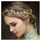 Suprcrne Braut Haarband Elegant Blumen Stirnband Rebe Strass Haarschmuck Hochzeit Haarteile Kristall Vintage Haarkranz mit B