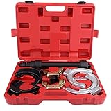 Greensen Federspanner Universal Federspannersatz Stoßdämpfer Federkompressor Kit Federbeinsysteme Satz Auto Tuning Federspanner Federbein-Spulenklemmen-Werkzeugsatz mit Trag