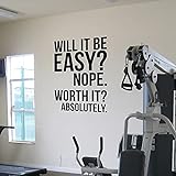 Wird es eine einfache Motivation sein, eine Wandkunst Fitness Vinyl Wandtattoo Abziehbilder Fitnessstudio Boxen Sportzentrum Dekoration A5 42x60