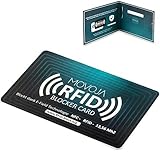 RFID NFC 13,56 Blocker Karte | Erhöhter Schutzradius | Neuste Technologie | Deutsche Marke | Keine Schutzhüllen mehr nötig | E-Field Technologie | MOVOJA | Bankkarte Reisepass Personalausw