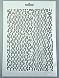 Art LIFE Schablone zum Malen und Zeichnen A4, 21 x 29 cm, Stencil, wiederverwendbar, Motiv Regentropfen, Schlange, Haut, N