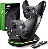 Xbox One Controller Ladegerät, CVIDA Dual Xbox One / One S / One Elite (Nicht für Xbox Serie X/S 2020) Controller Laden / Docking - Station mit 2 x 800 mAh Wiederaufladbare Batteriepack