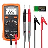 Digitaler Multimeter Multi Tester AC/DC Spannung Strom Widerstand Auto Multimeter Voltmeter Amperemeter Ohmmeter mit LCD-Display Hintergrundbeleuchtung