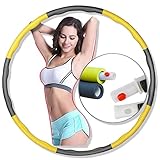Hula Hoop Reifen Erwachsene zur Gewichtsreduktion und Massage, 6-8 Teiliger Abnehmbarer und Einstellbar Hoola Hoop für Erwachsene &Kinder, Hula Hoop für Fitness/Bauchmuskelkonturen/Zuhause/Bü