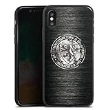 DeinDesign Silikon Hülle kompatibel mit Apple iPhone X Case schwarz Handyhülle Offizielles Lizenzprodukt Logo Eintracht Braunschweig