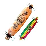 Longboard Skateboards Retro Skateboard Ahornholz Mini Pinsel Street, komplettes Trick-Board für Erwachsene Jungen auch Mädchen Anfänger 8-Ply-Ahorn und glatte PU-Rollen 107.24cm jianyou ( Color : A )