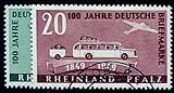 Goldhahn Französische Zone Rheinland-Pfalz Nr. 49-50 'Deutsche Marken gestempelt Briefmarken für S