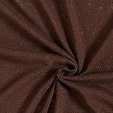 Jersey Leinen Viskose Mix uni – dunkelbraun — Meterware ab 0,5m — zum Nähen von T-Shirts, Tops/T-S