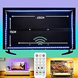 wobsion led strip tv hintergrundbeleuchtung,led fernseher beleuchtung,tv backlight,usb led strip,tv beleuchtung,RGB streifen 4M USB Beleuchtung für 60-75 Zoll LED Strip Dimmbar mit RF-Ferb