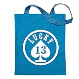 Kiwistar Lucky 13 Tragetasche Baumwolltasche Stoffbeutel Umhängetasche Langer Henk
