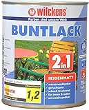 Buntlack 2in1 seidenmatt Cremeweiß - RAL 9001 Lack Lackfarbe Wilckens 750 ml Innen & Auß