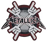 Metallica Metal Horns Unisex Patch Standard 100% Polyester Band-Merch, B