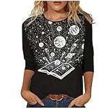 VEMOW Herbst Winter Warm Sweatshirt Teenager Mädchen Basic Täglich Lässige Langarm Pullover 7D Grafik Druck Rundhals Langarmshirt Lockere Sport Pullover Freizeit Bluse Oberteile Long